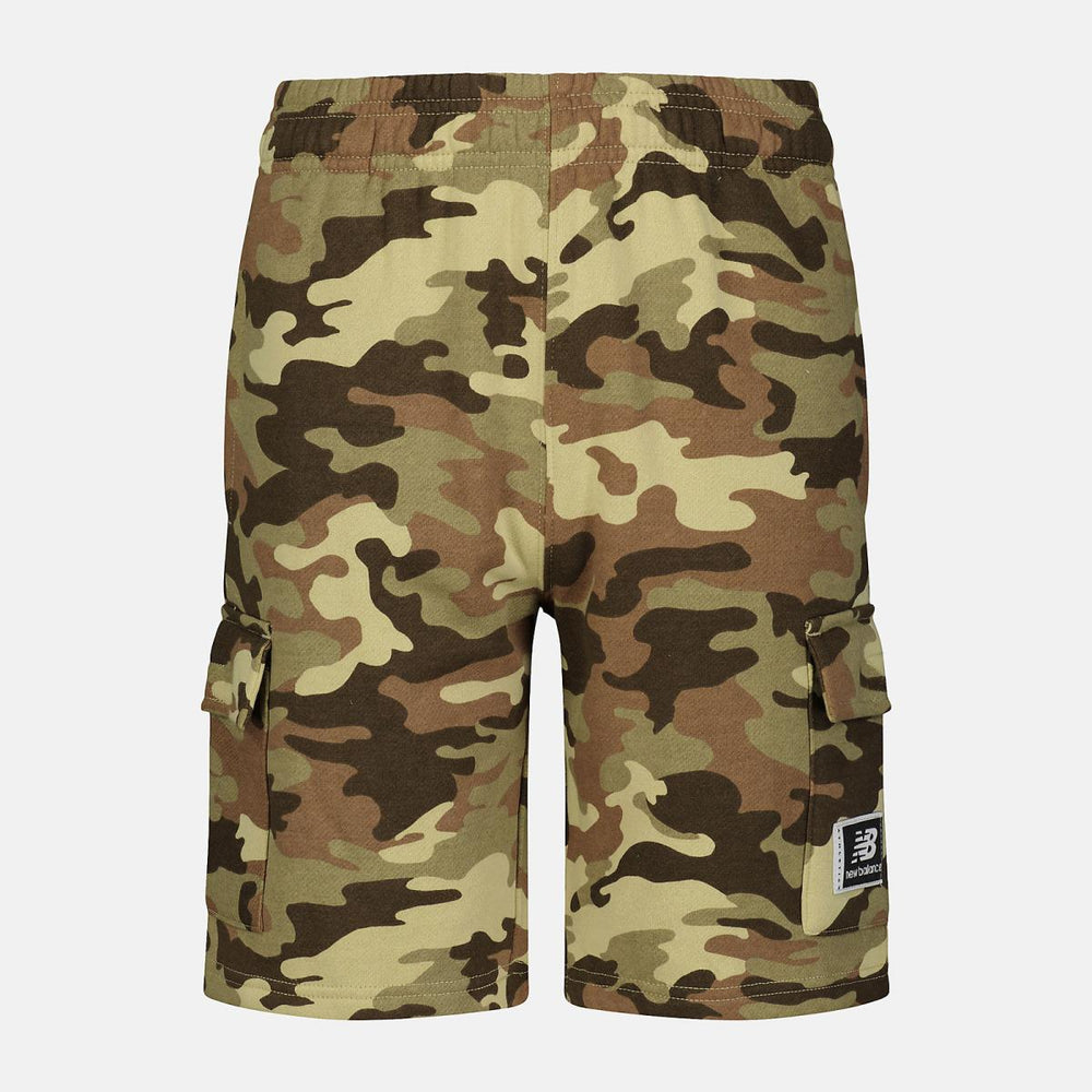 Bottoms | Kids New Balance Boys Fleece Cargo Shorts Rich Oak