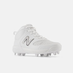 Cleats | Kids New Balance 3000 V6 Rubber Molded Synthetics White