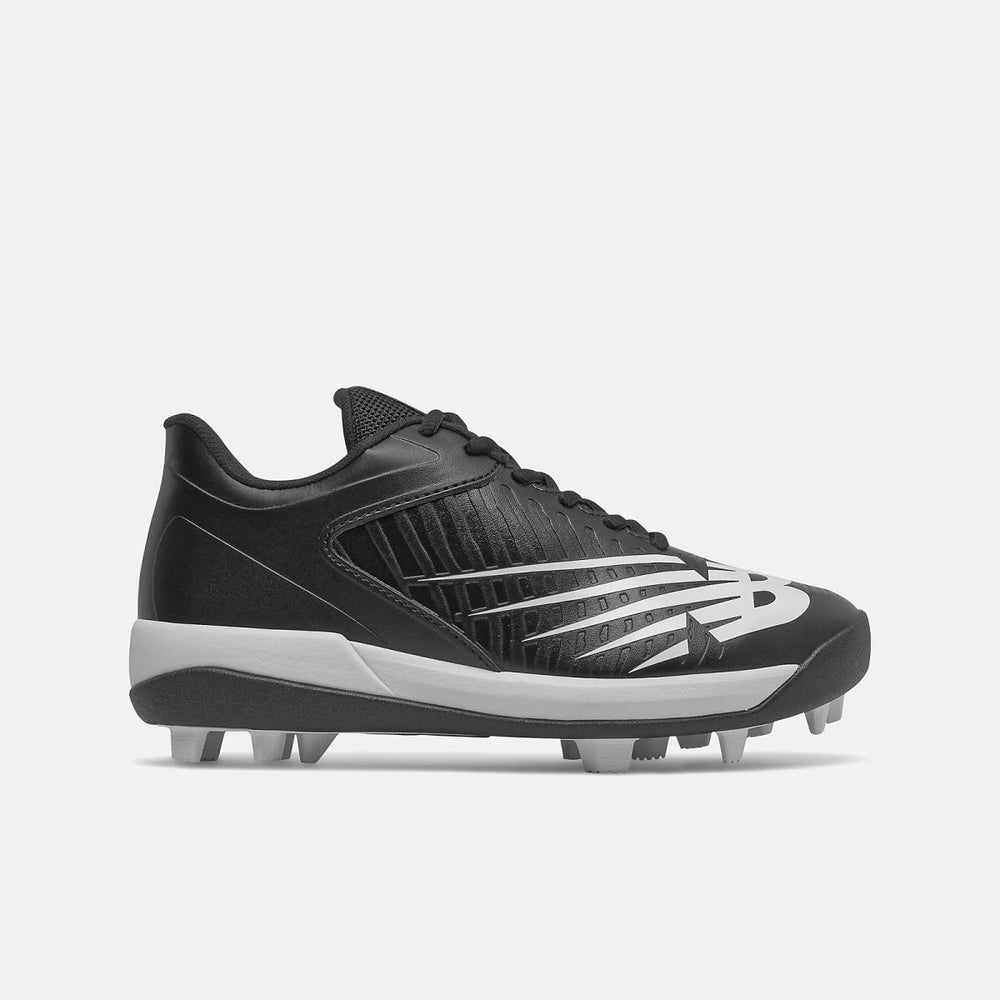 Cleats | Kids New Balance 4040 V6 Rubber Molded Black With White