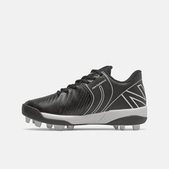 Cleats | Kids New Balance 4040 V6 Rubber Molded Black With White