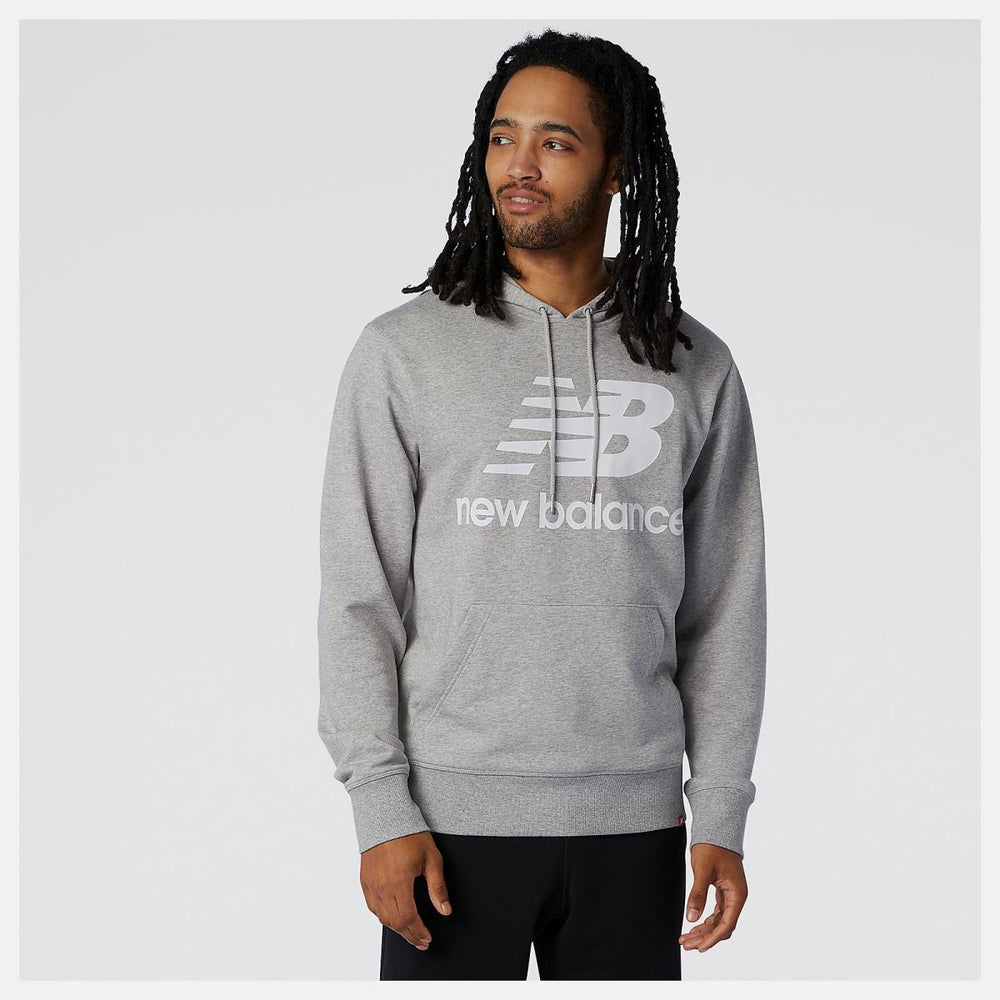 Hoodies & Sweatshirts | Men New Balance NB Essentials Pullover Hoodie Athletic Grey