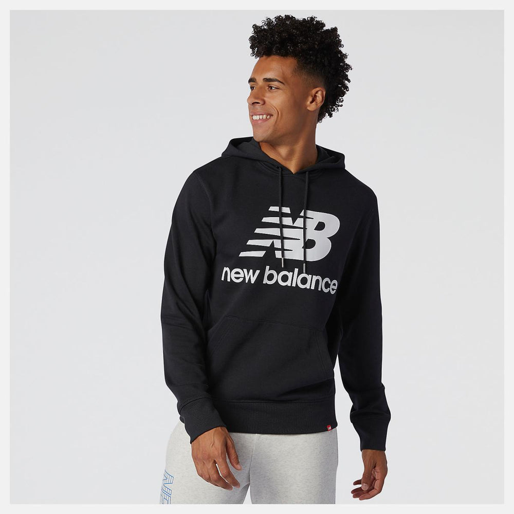 Hoodies & Sweatshirts | Men New Balance NB Essentials Pullover Hoodie Black