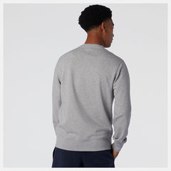 Hoodies & Sweatshirts | Men New Balance NB Essentials Stacked Logo Crew Athletic Grey