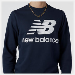 Hoodies & Sweatshirts | Men New Balance NB Essentials Stacked Logo Crew Eclipse