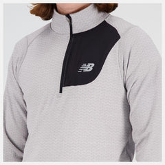 Hoodies & Sweatshirts | Men New Balance NB Heat Grid Half Zip Athletic Grey