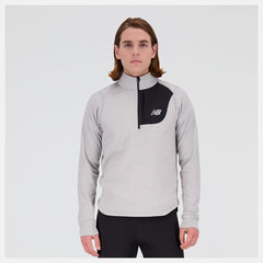 Hoodies & Sweatshirts | Men New Balance NB Heat Grid Half Zip Athletic Grey