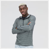 Hoodies & Sweatshirts | Men New Balance Tenacity Hooded 1/4 Zip Light Aluminum