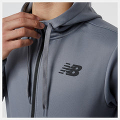 Hoodies & Sweatshirts | Men New Balance Tenacity Performance Fleece Full Zip Hoodie Gunmetal