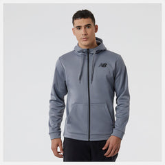 Hoodies & Sweatshirts | Men New Balance Tenacity Performance Fleece Full Zip Hoodie Gunmetal