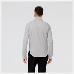 Hoodies & Sweatshirts | Men New Balance United Airlines NYC Half NB Heat Grid Half Zip Athletic Grey