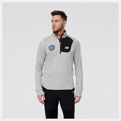 Hoodies & Sweatshirts | Men New Balance United Airlines NYC Half NB Heat Grid Half Zip Athletic Grey