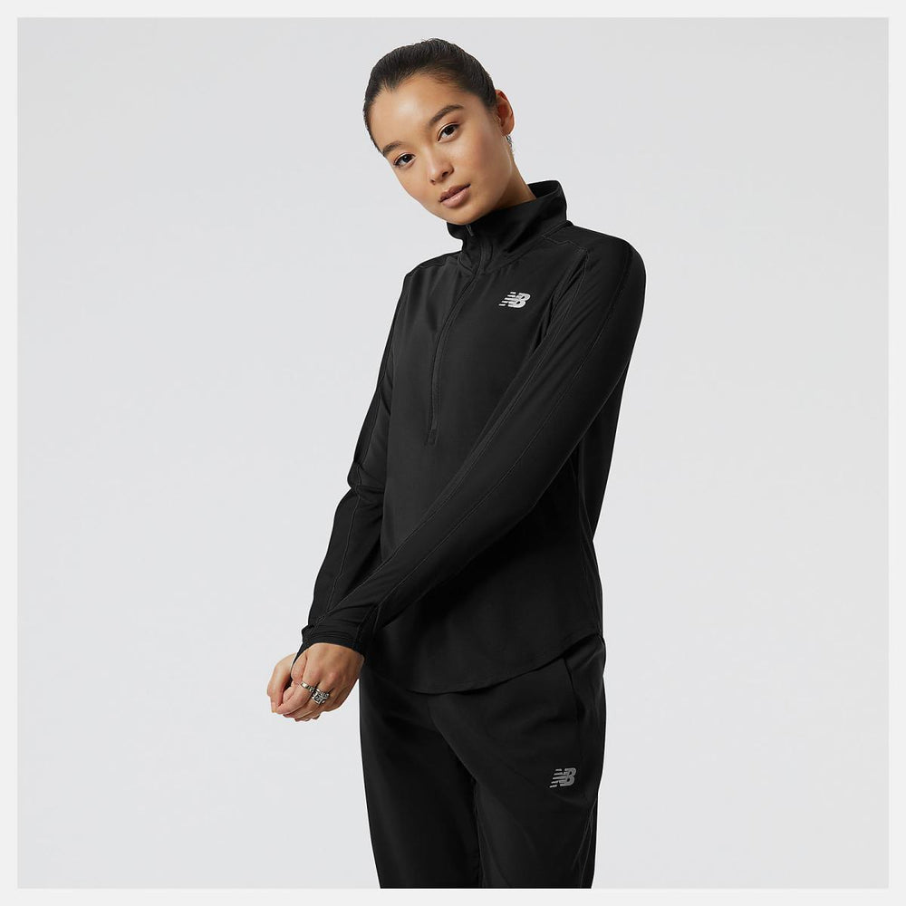 Hoodies & Sweatshirts | Women New Balance Accelerate Half Zip Black