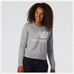 Hoodies & Sweatshirts | Women New Balance NB Essentials Crew Fleece Athletic Grey