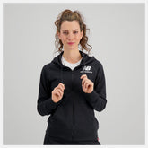 Hoodies & Sweatshirts | Women New Balance NB Essentials Full Zip Hoodie Black
