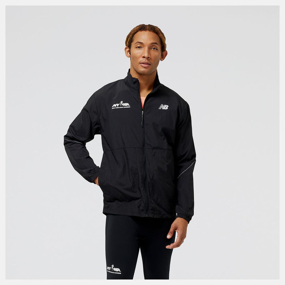 Jackets & Vests | Men New Balance Run For Life Impact Run Packable Jacket Black