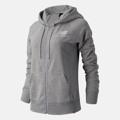 Jackets & Vests | Women New Balance NB Essentials Full Zip Hoodie Athletic Grey