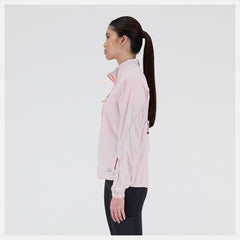 Jackets & Vests | Women New Balance Printed Impact Run Light Pack Jacket Stone Pink