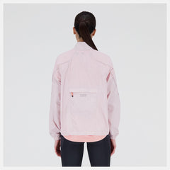 Jackets & Vests | Women New Balance Printed Impact Run Light Pack Jacket Stone Pink