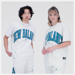Matching Sets | Men/Women New Balance Uni-ssentials Warped Classics Cotton Jersey T-Shirt Sea Salt Heather