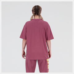 Matching Sets | Men/Women New Balance Uni-ssentials Warped Classics Cotton Jersey T-Shirt Washed Burgundy