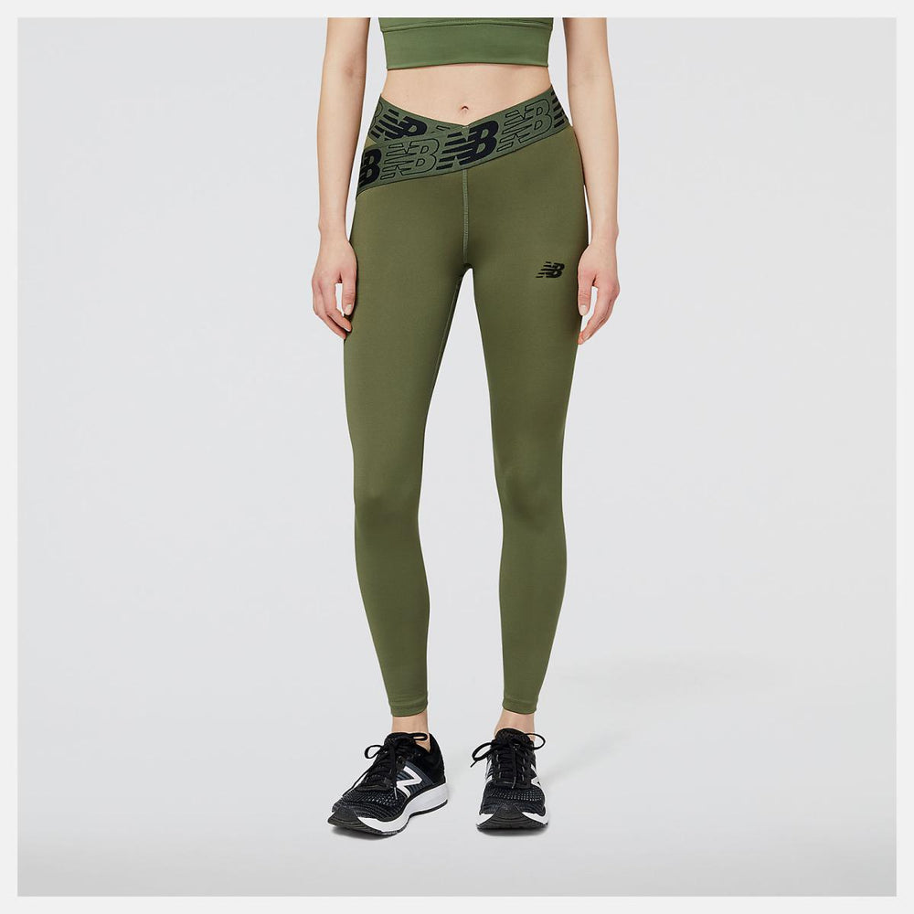 Pants & Leggings | Women New Balance Relentless Crossover High Rise 7/8 Tight Deep Olive Green
