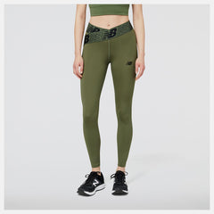 Pants & Leggings | Women New Balance Relentless Crossover High Rise 7/8 Tight Deep Olive Green