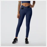 Pants & Leggings | Women New Balance Relentless Crossover High Rise 7/8 Tight Natural Indigo
