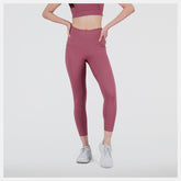 Pants & Leggings | Women New Balance Shape Shield 7/8 High Rise Pocket Tight Washed Burgundy
