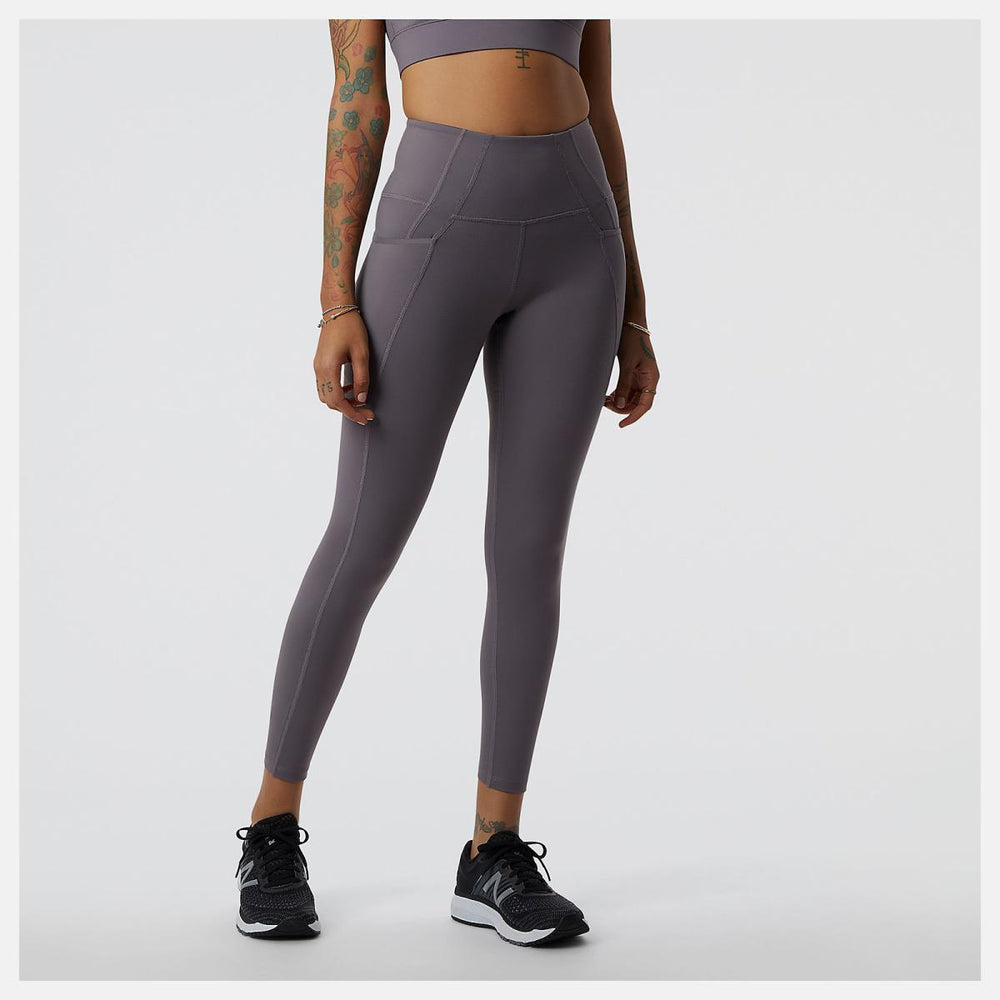 Pants & Leggings | Women New Balance Shape Shield 7/8 High Rise Pocket Tight Zinc