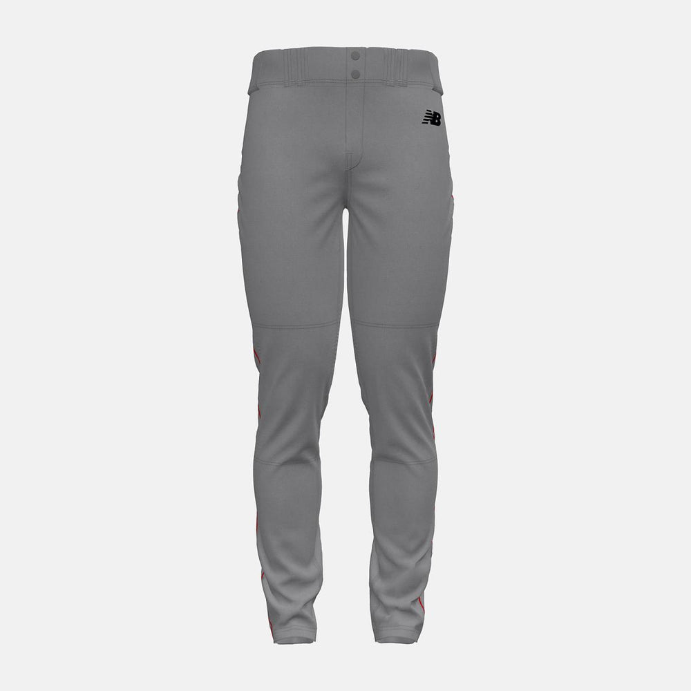 Pants | Men New Balance Adversary 2 Baseball Piped Pant Tapered Grey With Red