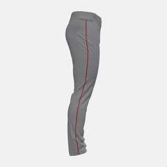 Pants | Men New Balance Adversary 2 Baseball Piped Pant Tapered Grey With Red