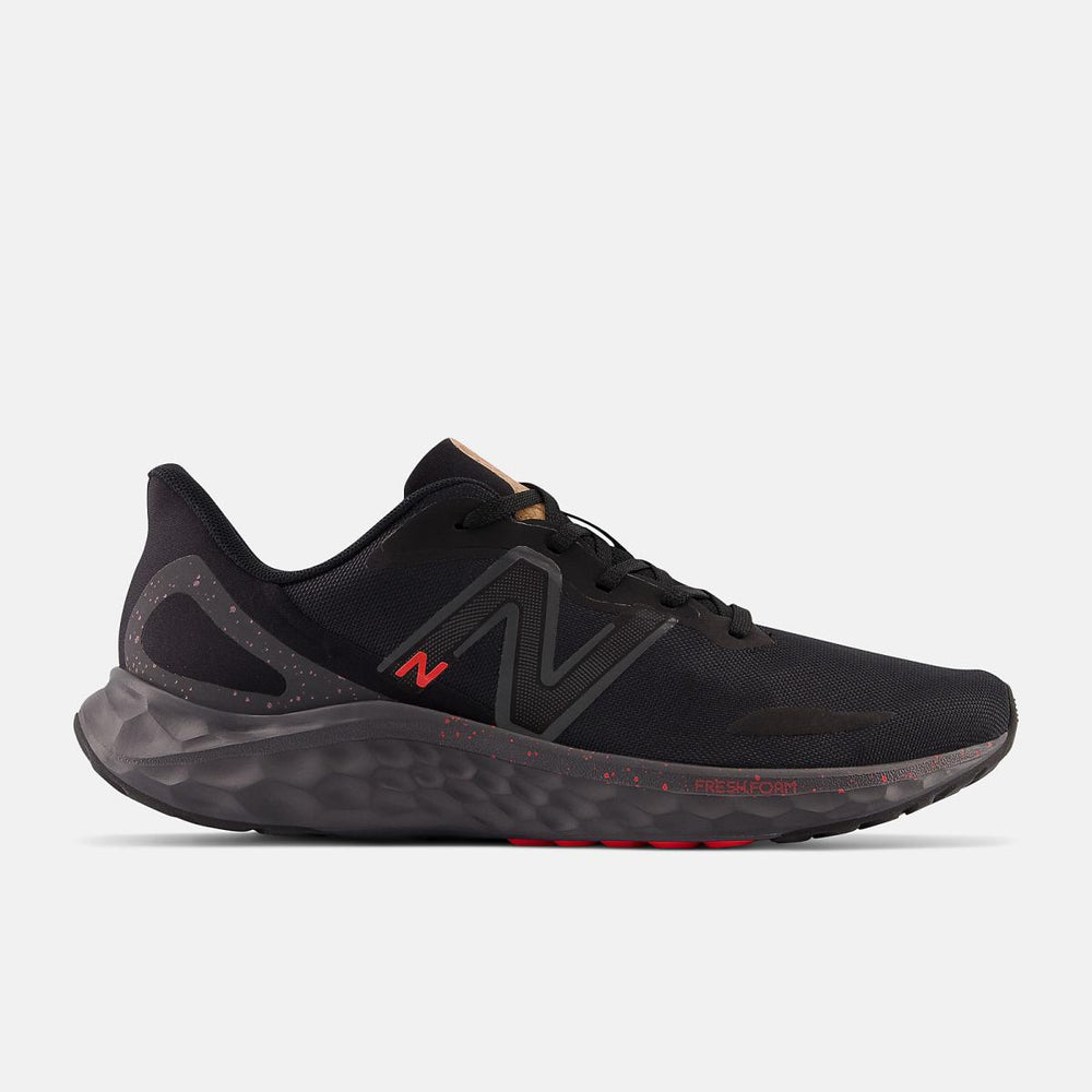 Running | Men New Balance Fresh Foam Arishi V4 Black With Magnet And Electric Red
