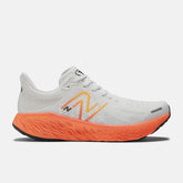 Running | Men New Balance Fresh Foam X 1080v12 White With Neon Dragonfly And Hot Marigold
