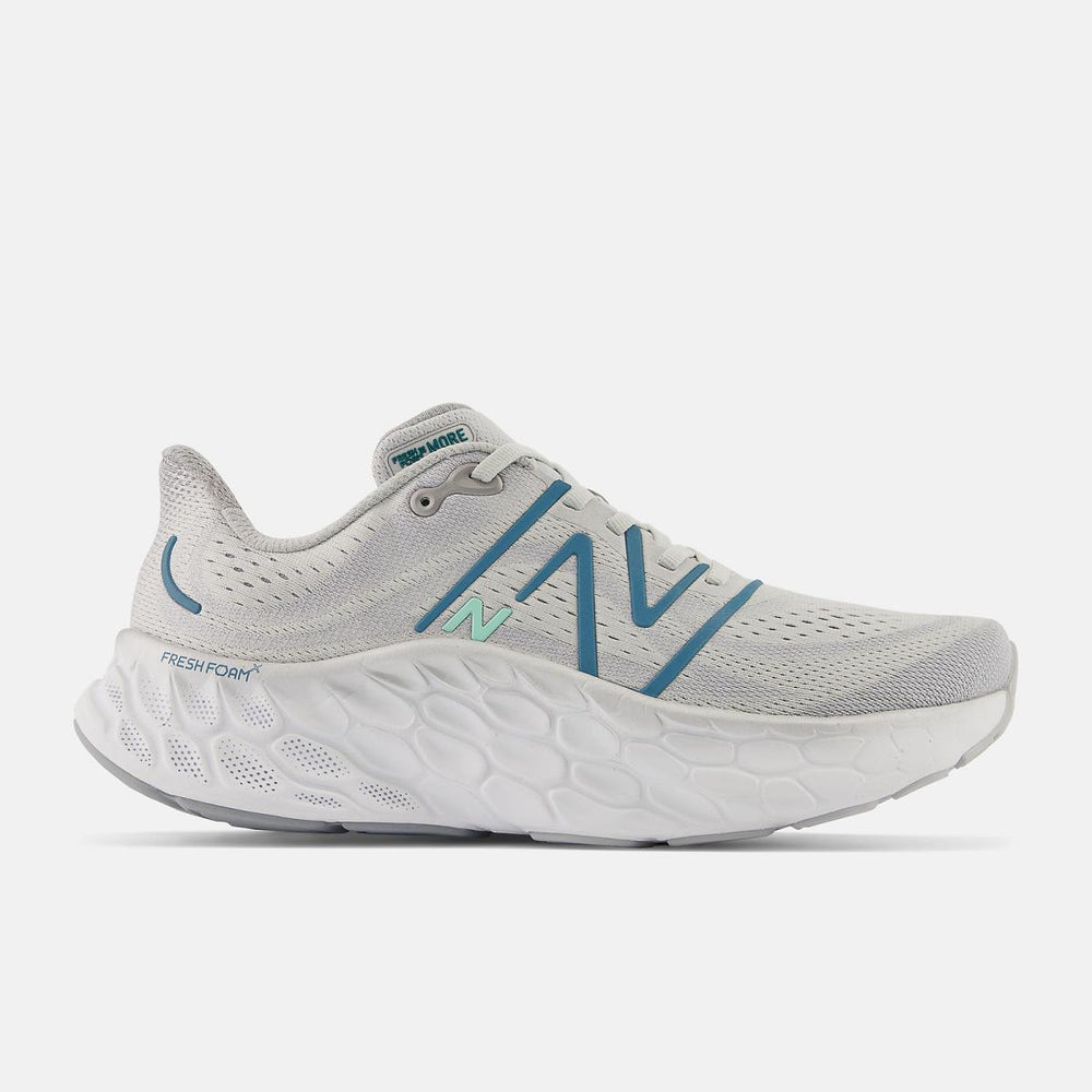 Running | Men New Balance Fresh Foam X More V4 Light Aluminum With Dark Moonstone