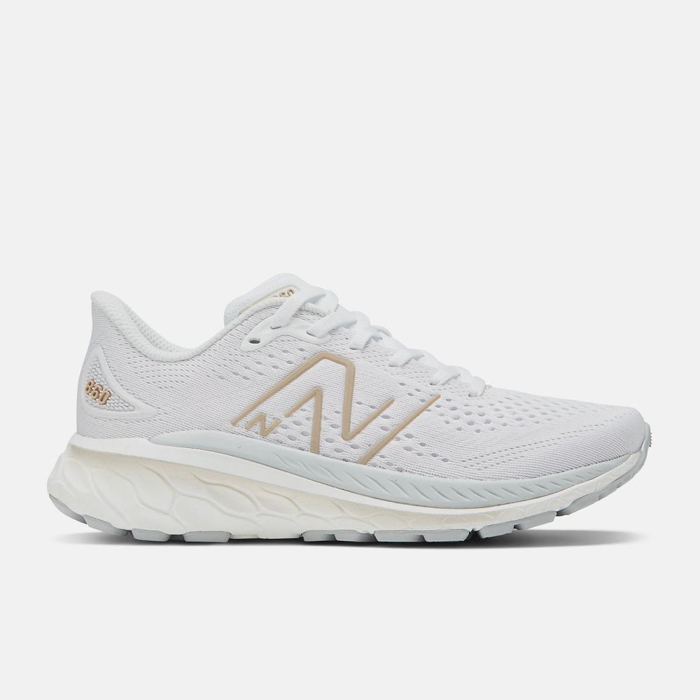 Running | Women New Balance Fresh Foam X 860v13 White With Light Aluminum And Light Gold Metallic