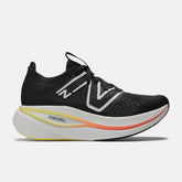 Running | Women New Balance FuelCell SuperComp Trainer Black With Black Metallic And Neon Dragonfly