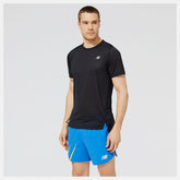 Shirts | Men New Balance Accelerate Short Sleeve Black