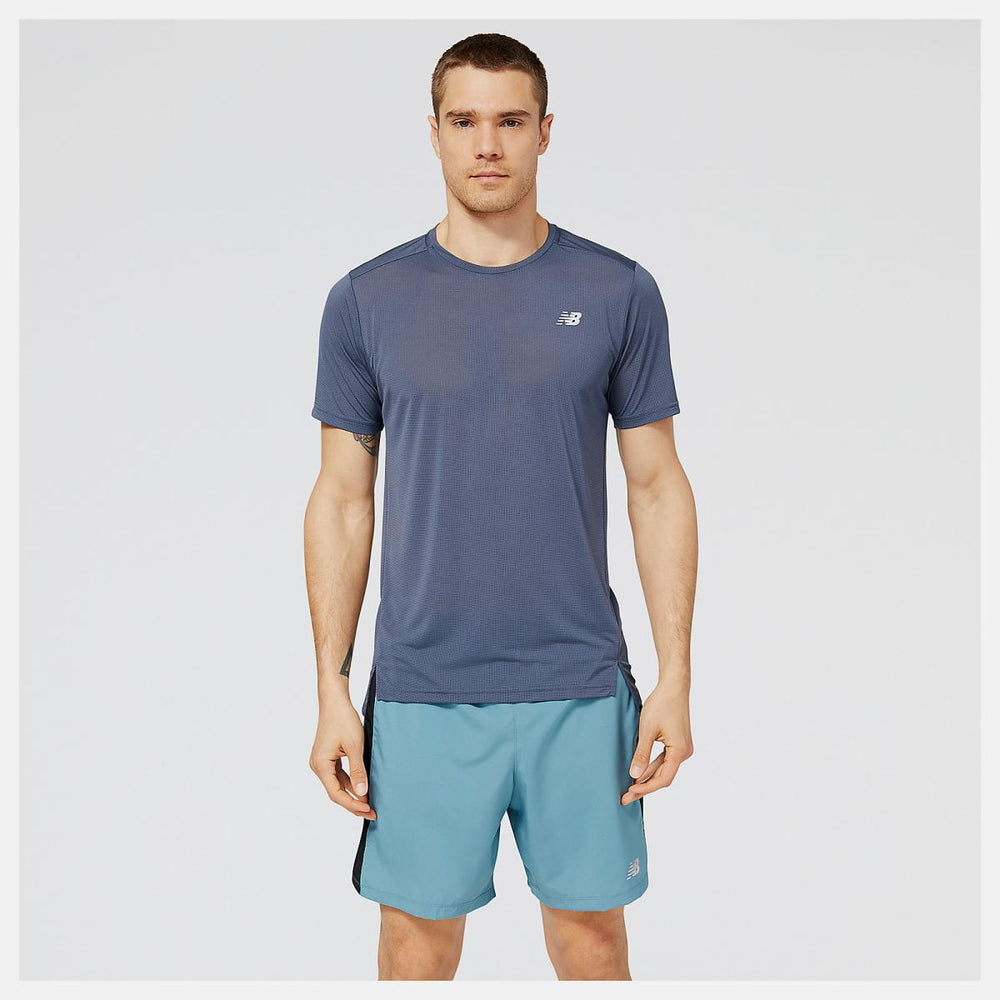 Shirts | Men New Balance Accelerate Short Sleeve Thunder
