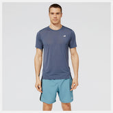 Shirts | Men New Balance Accelerate Short Sleeve Thunder