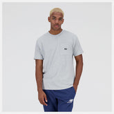 Shirts | Men New Balance Essentials Reimagined Cotton Jersey Short Sleeve T-shirt Athletic Grey