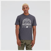 Shirts | Men New Balance Hoops Cotton Jersey Short Sleeve T-shirt Blacktop
