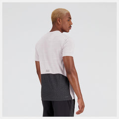 Shirts | Men New Balance Impact Run Luminous Short Sleeve Stone Pink