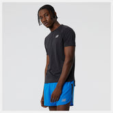 Shirts | Men New Balance Impact Run Short Sleeve Black