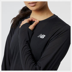 Shirts | Women New Balance Accelerate Long Sleeve Top Black