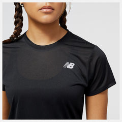 Shirts | Women New Balance Accelerate Short Sleeve Top Black