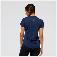 Shirts | Women New Balance Accelerate Short Sleeve Top Natural Indigo