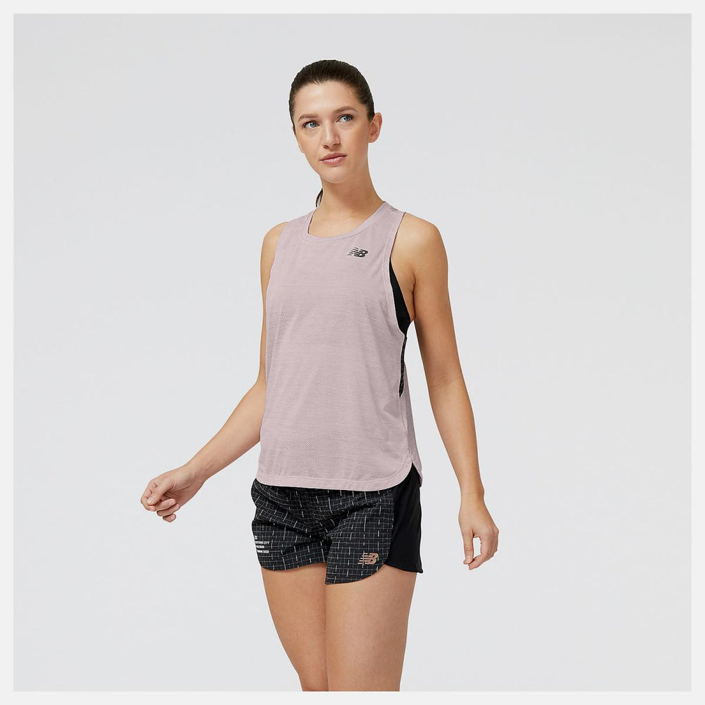 Shirts | Women New Balance Impact Run Luminous Tank Stone Pink Heather