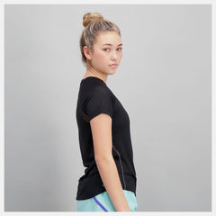 Shirts | Women New Balance Impact Run Short Sleeve Black