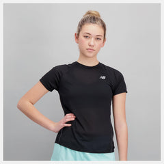 Shirts | Women New Balance Impact Run Short Sleeve Black