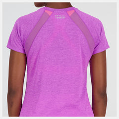 Shirts | Women New Balance Impact Run Short Sleeve Cosmic Rose Heather
